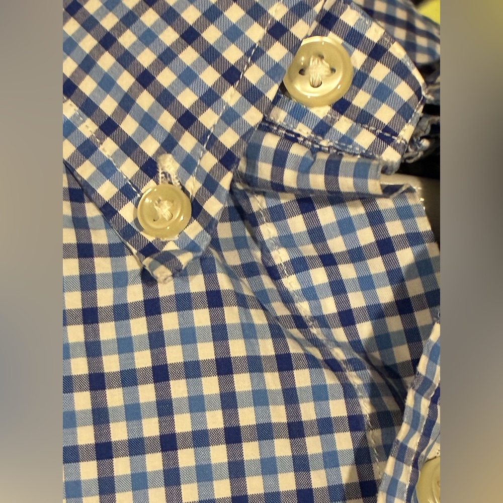 👔 Ralph Lauren Men’s Navy & White Gingham Button-Down Shirt Size XL - Picture 6 of 6